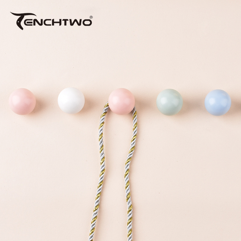 Kitchen Up - Round Ceramic Hook Clothes Hanger Hook