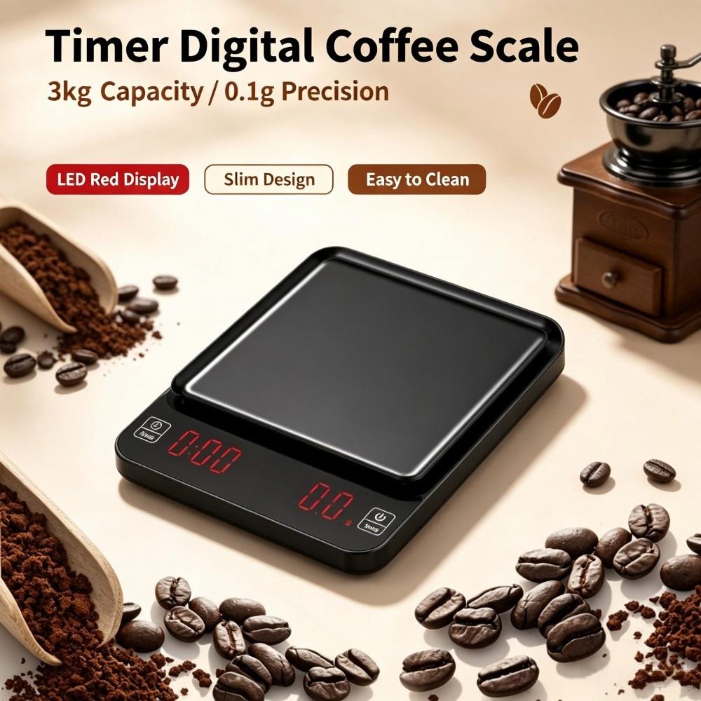 Kitchen Scale Precise - 3kg/0.1g High Precision Digital Coffee Scale,