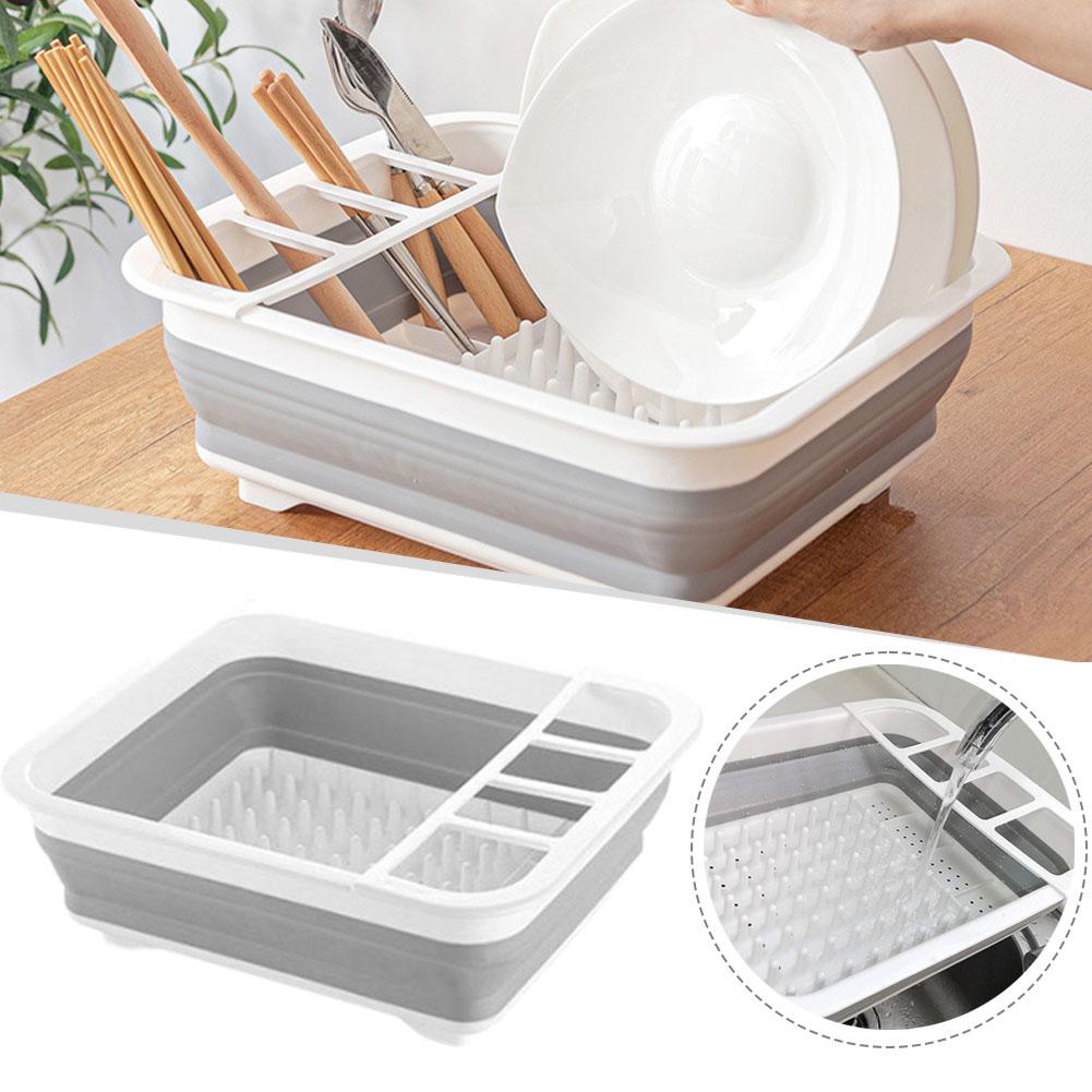 Kitchen Baking Tins - Foldable Dish Drainer Bowl Rack Dinnerware