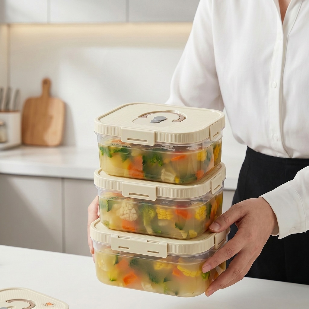 Kitchen Baking Tins - Clear Plastic Food Storage Box With