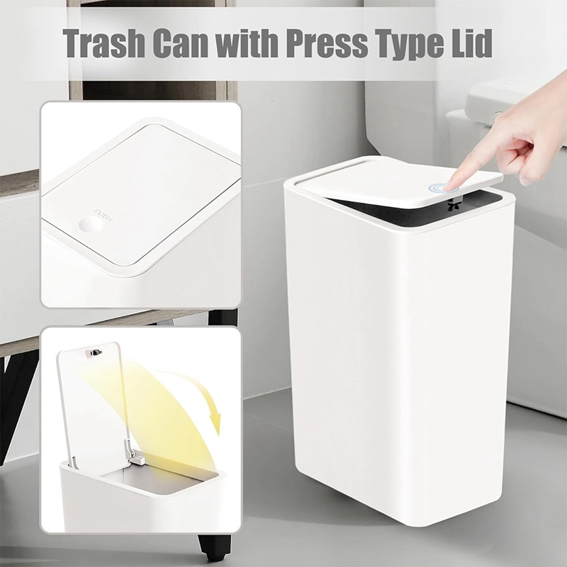 Bathroom Trash Can with Lid,Sl - đánh giá và giá Kitchen Up