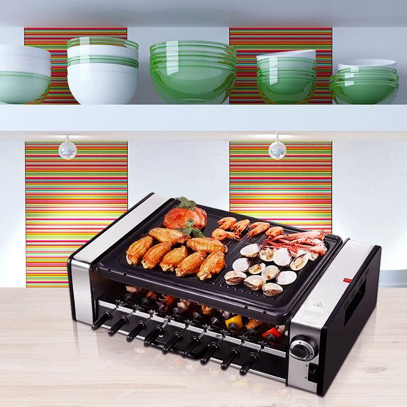 Electric BBQ Grill Machine Gri - đánh giá và giá Kitchen Baking Tray Organiser