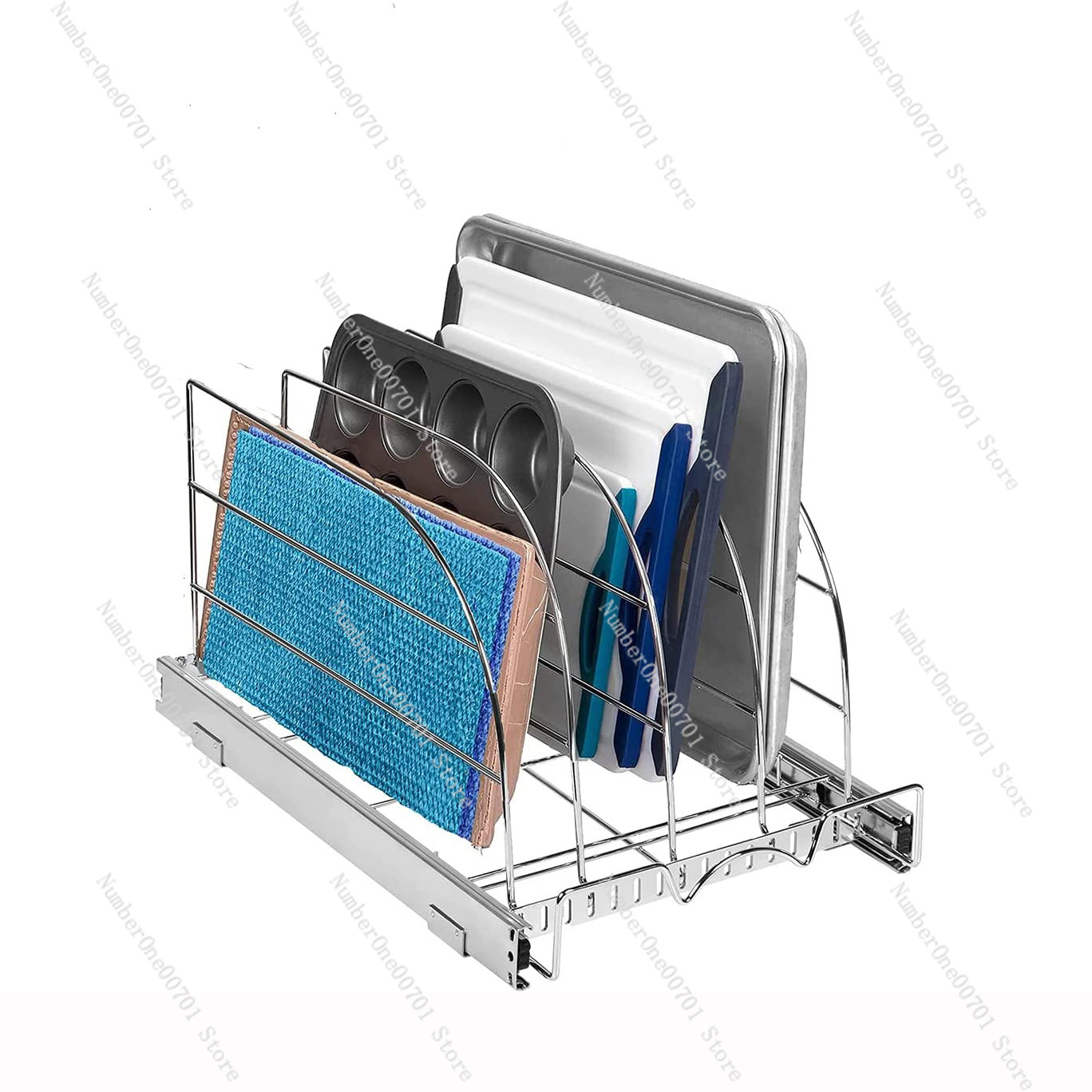 Slide-Out Kitchen Cabinet Orga - đánh giá và giá Kitchen Baking Sheet Organizer
