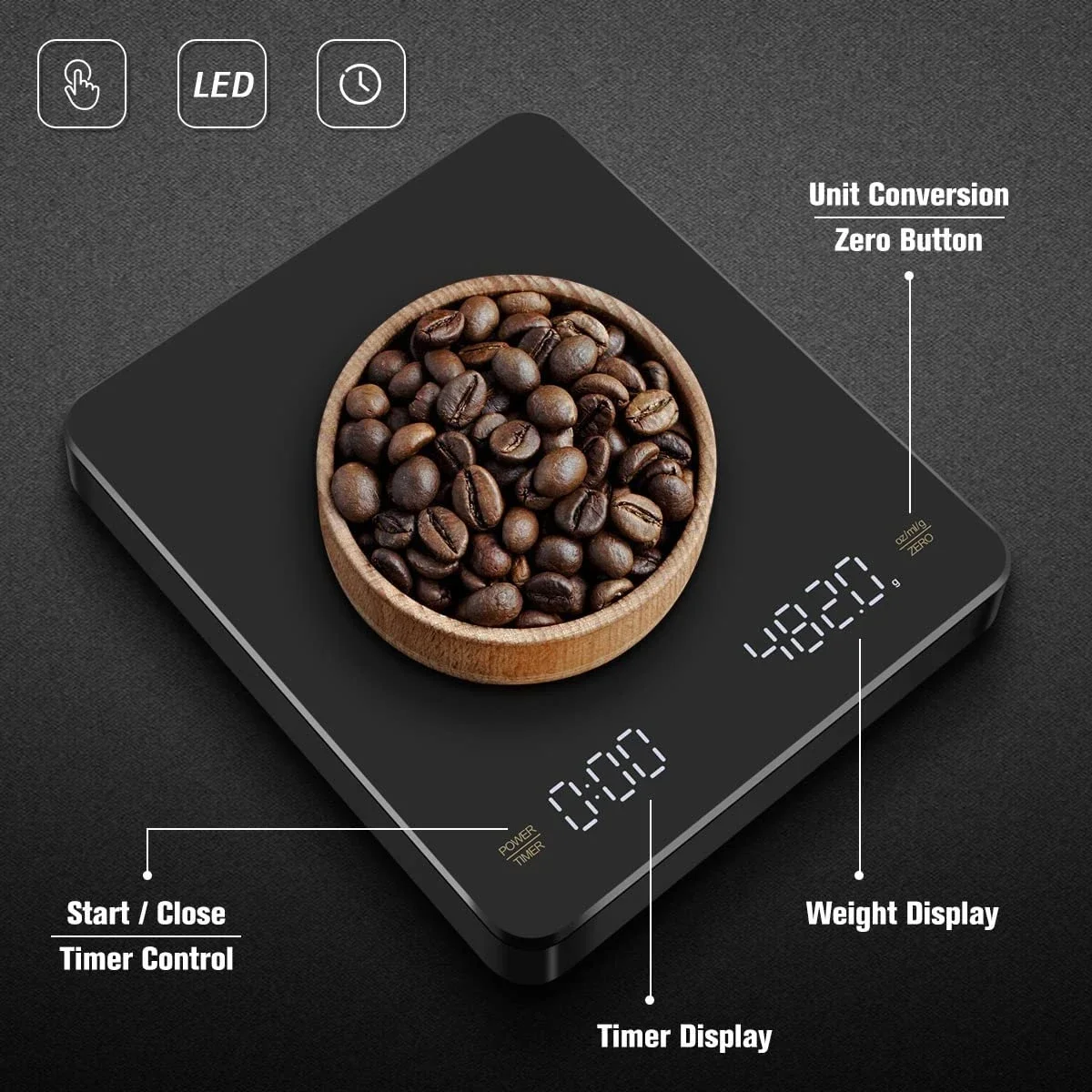 Digital Coffee Scale with Time - đánh giá và giá Kitchen Scale Precise
