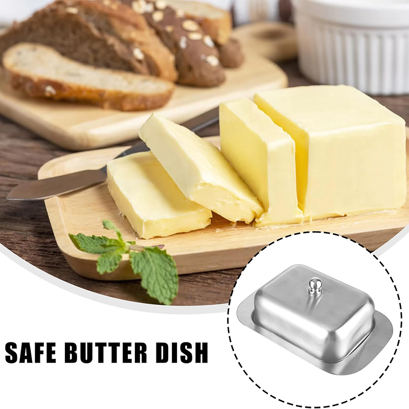 Stainless Steel Butter Dish wi - đánh giá và giá Kitchen Baking Tins