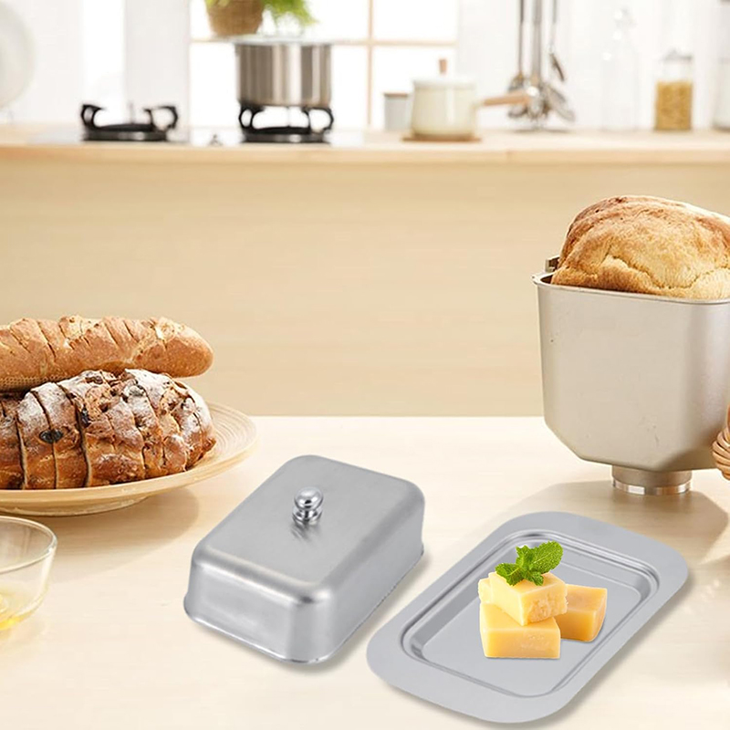 Stainless Steel Butter Dish wi - đánh giá và giá Kitchen Baking Tins