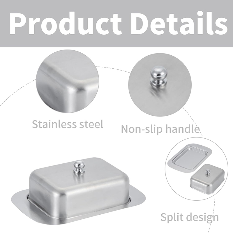 Stainless Steel Butter Dish wi - đánh giá và giá Kitchen Baking Tins