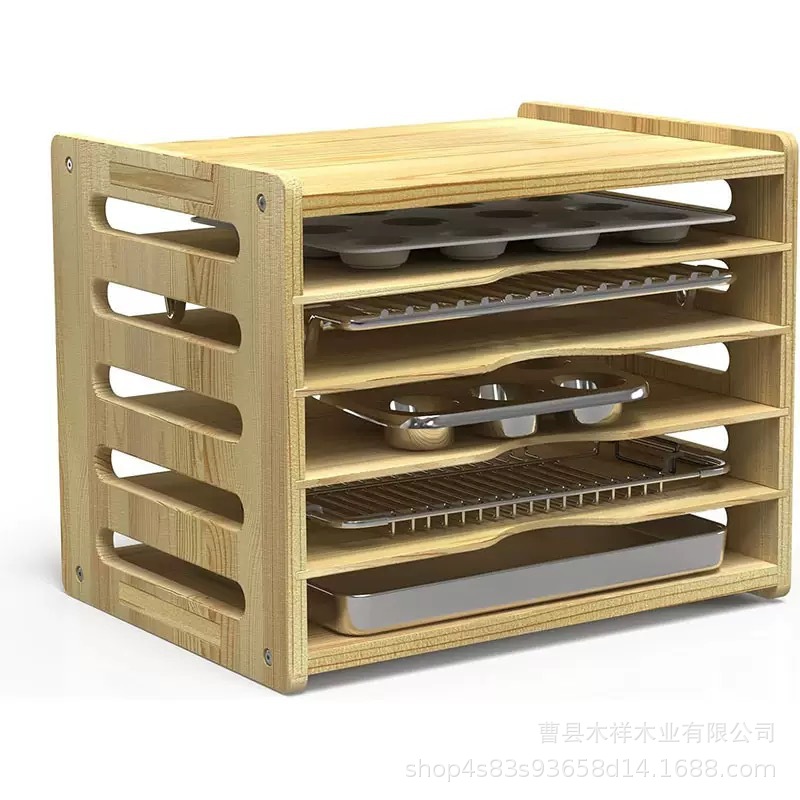 Solid wood kitchen storage rac - đánh giá và giá Kitchen Baking Sheet Organizer