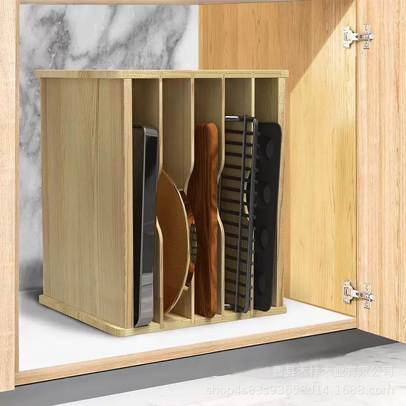 Solid wood kitchen storage rac - đánh giá và giá Kitchen Baking Sheet Organizer