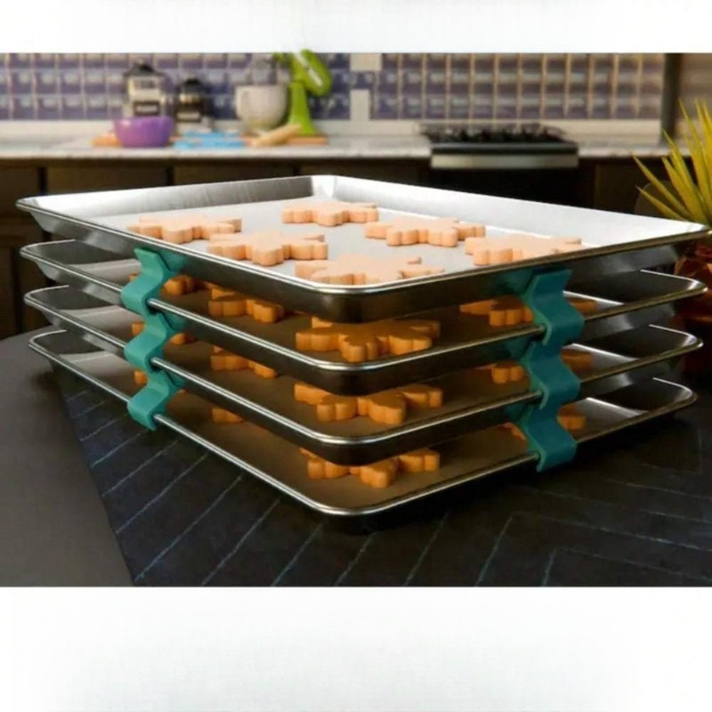 Stackable Cookie Sheet Organiz - đánh giá và giá Kitchen Baking Sheet Organizer