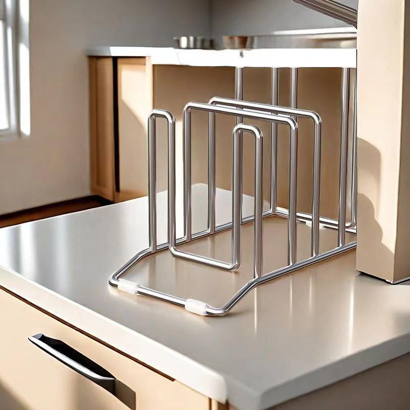 Cutting Board Rack Pots Pan Li - đánh giá và giá Kitchen Baking Sheet Organizer