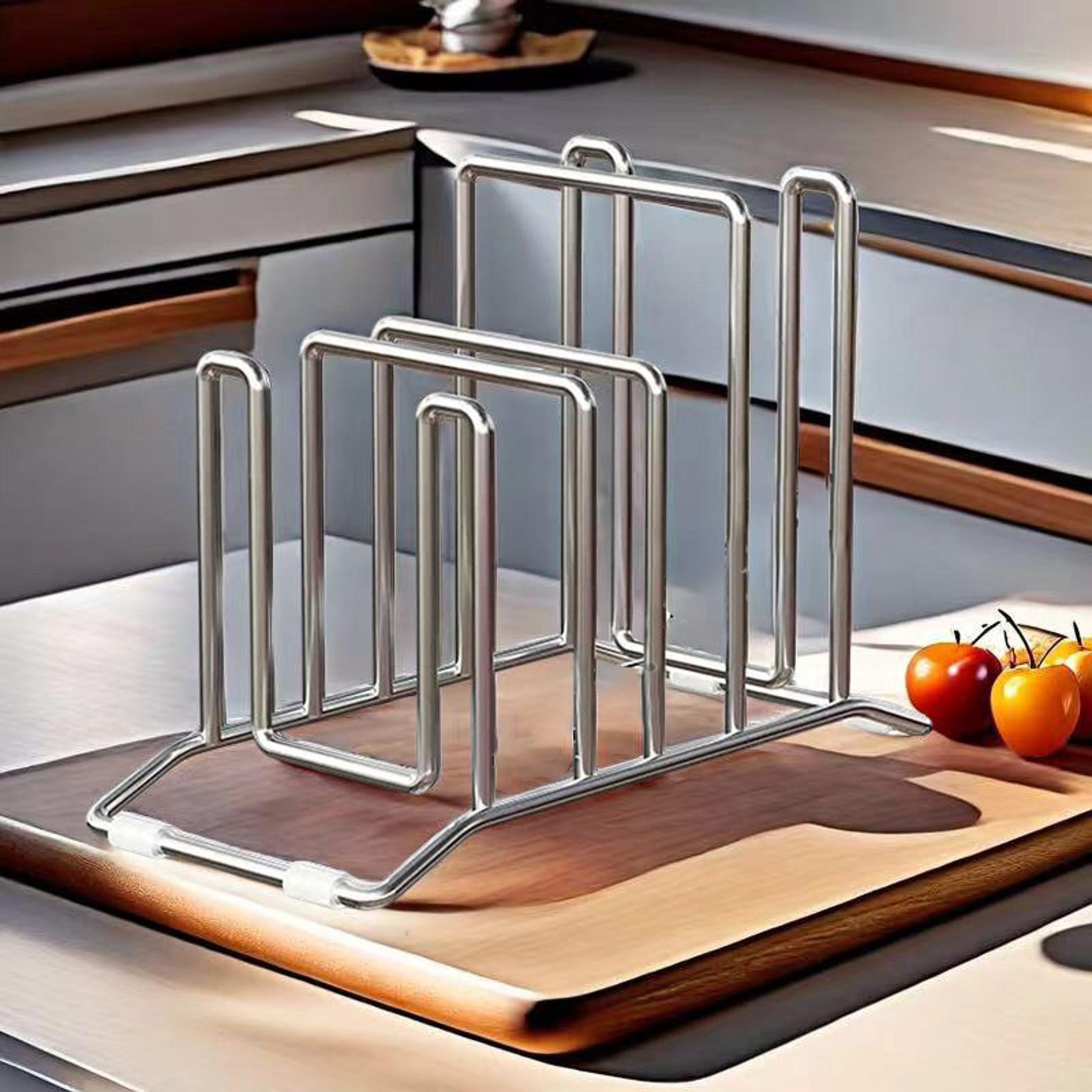 Cutting Board Rack Pots Pan Li - đánh giá và giá Kitchen Baking Sheet Organizer