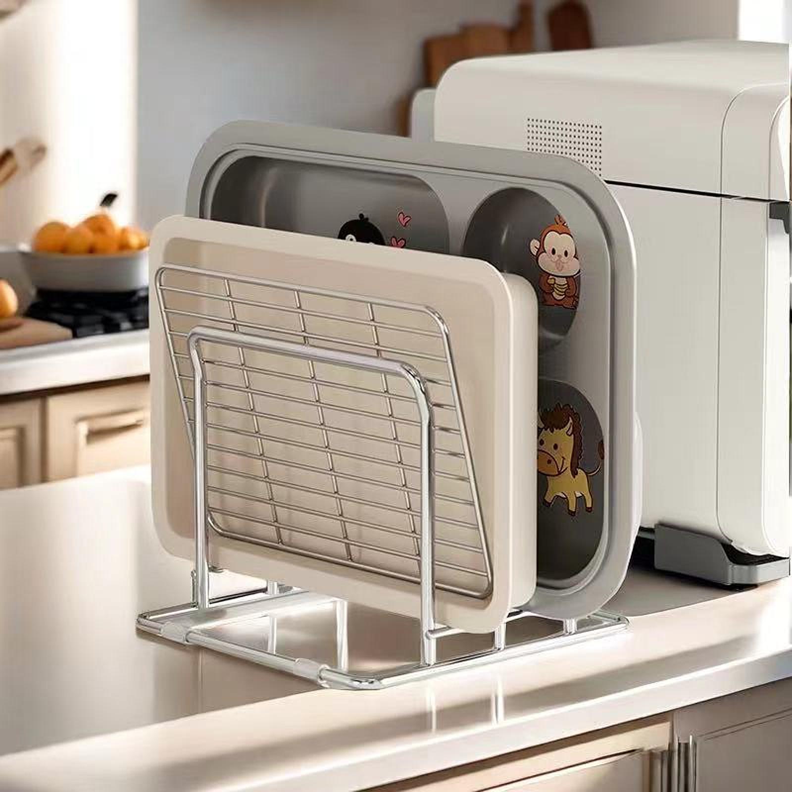 Cutting Board Rack Pots Pan Li - đánh giá và giá Kitchen Baking Sheet Organizer