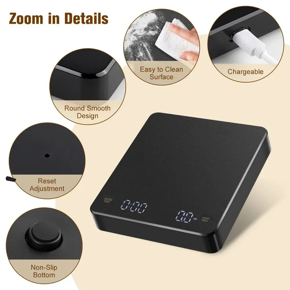 Digital Coffee Scale with Time - đánh giá và giá Kitchen Scale Precise