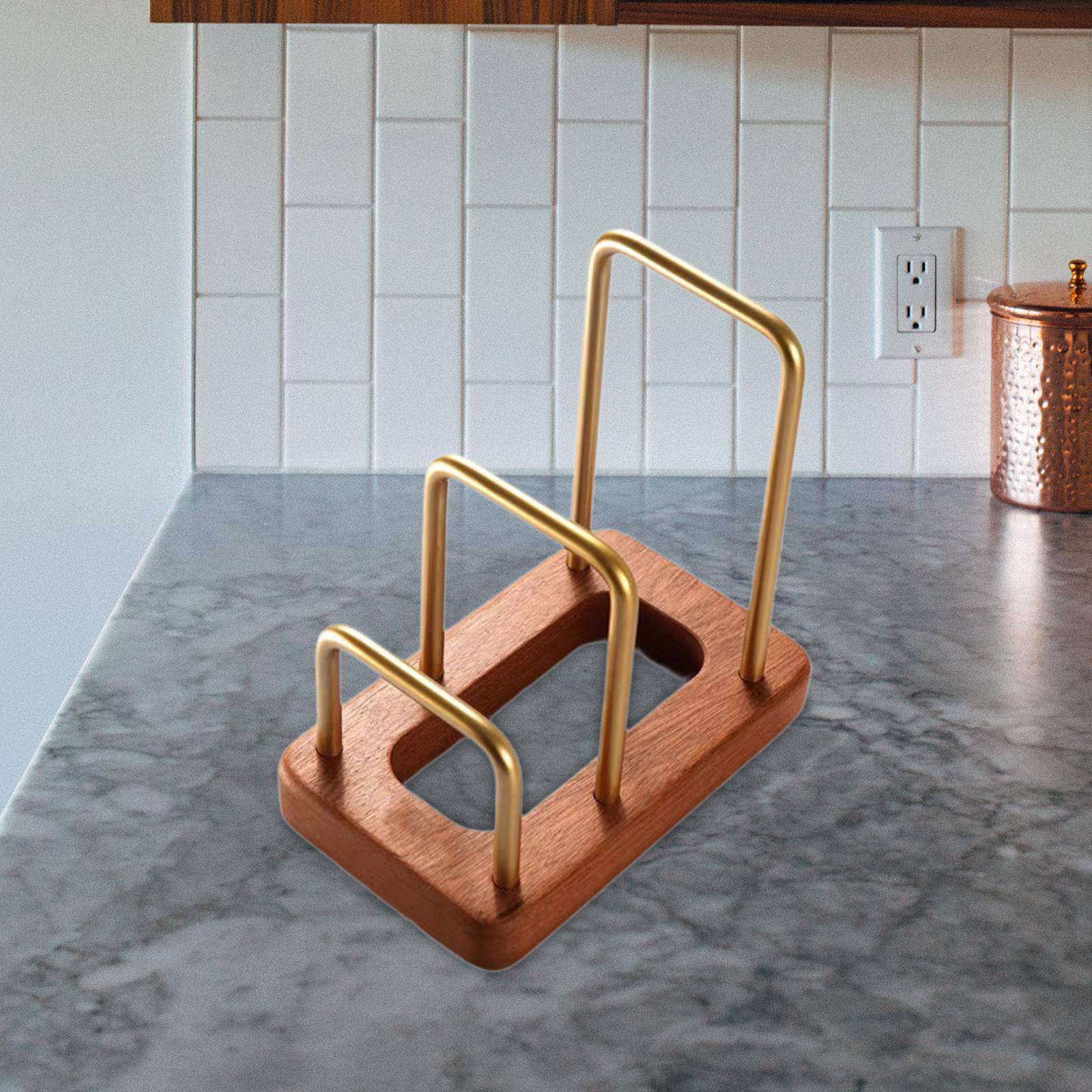 Cutting Board Rack Pot Lid Rac - đánh giá và giá Kitchen Baking Sheet Organizer