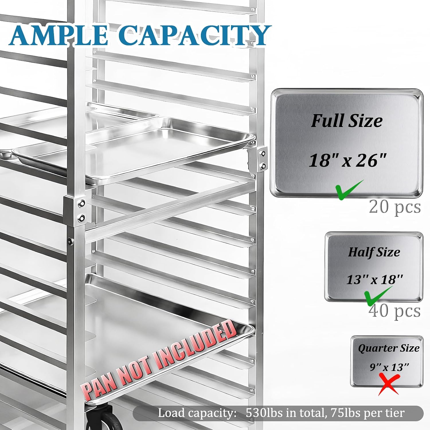 Commercial 20 Tier Stainless S - đánh giá và giá Kitchen Baking Sheet Organizer