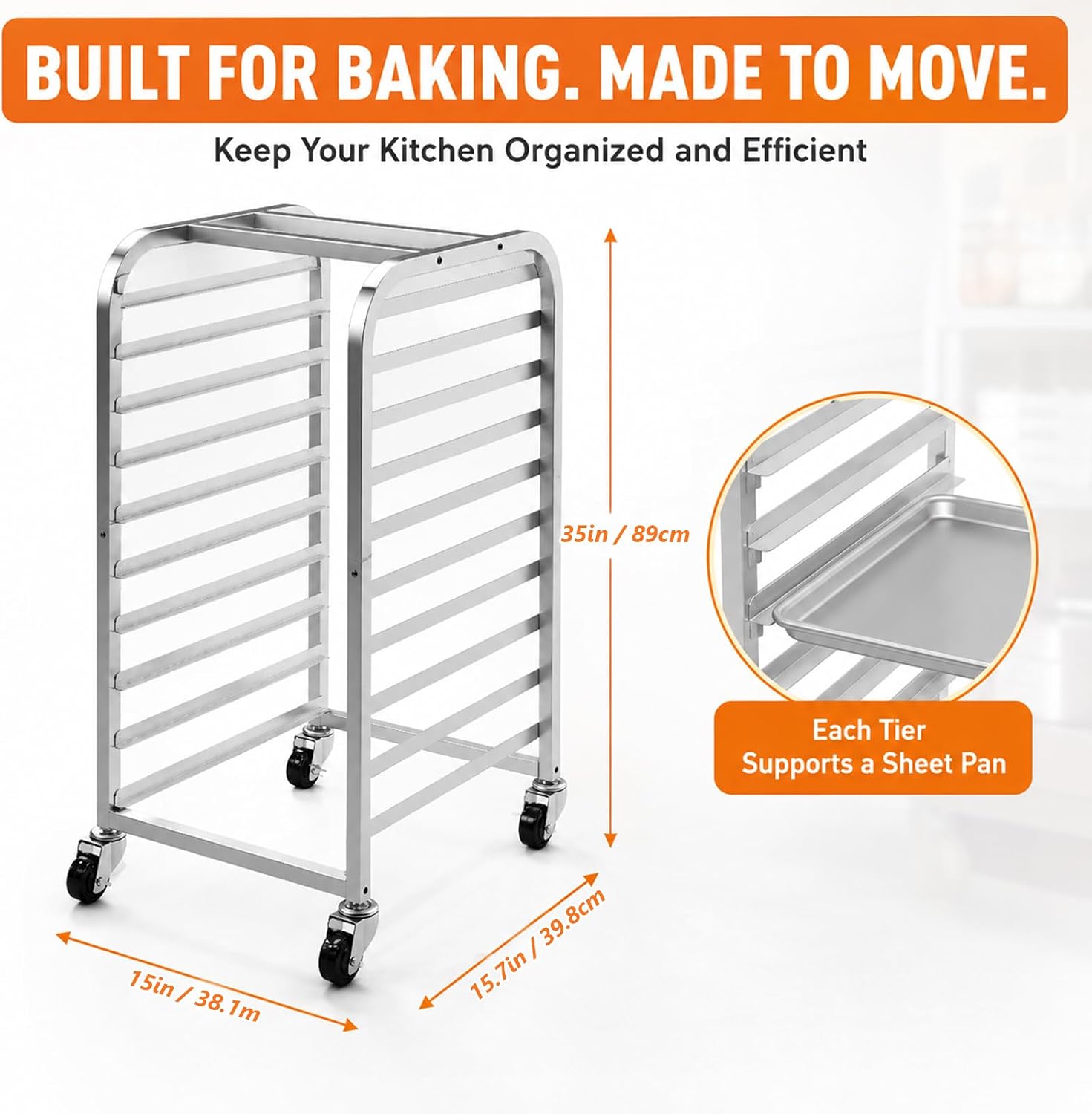 10 Tier Stainless Steel Sheet  - đánh giá và giá Kitchen Baking Sheet Organizer