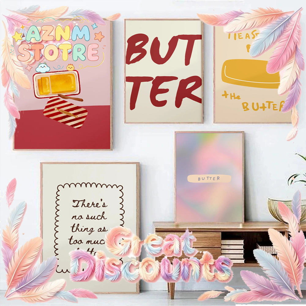 1pc Butter Poster Minimalist K - đánh giá và giá Kitchen Baking Wall Art