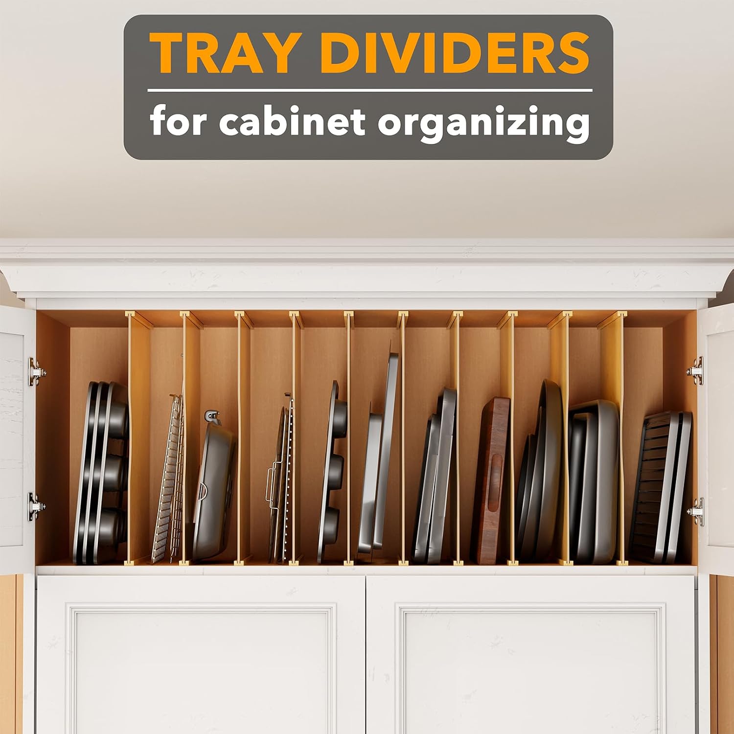 10 Pack Bamboo Tray Dividers f - đánh giá và giá Kitchen Baking Sheet Organizer